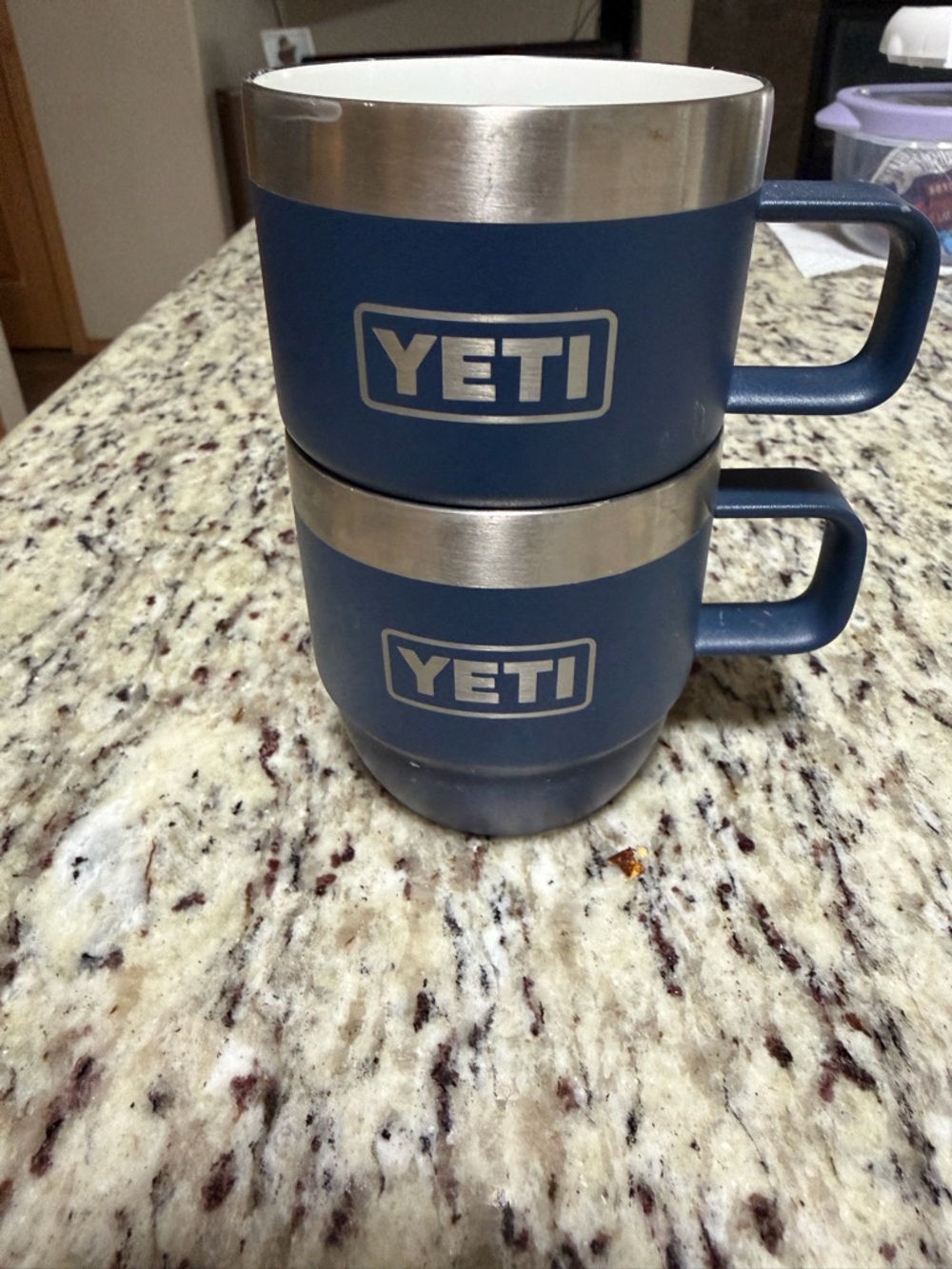 Yeti Blue Stackable Insulated Mugs — Set of 2